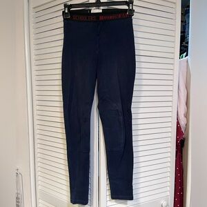 On Course Equestrian Riding/Schooling Breeches. Navy, Size 24/Small.